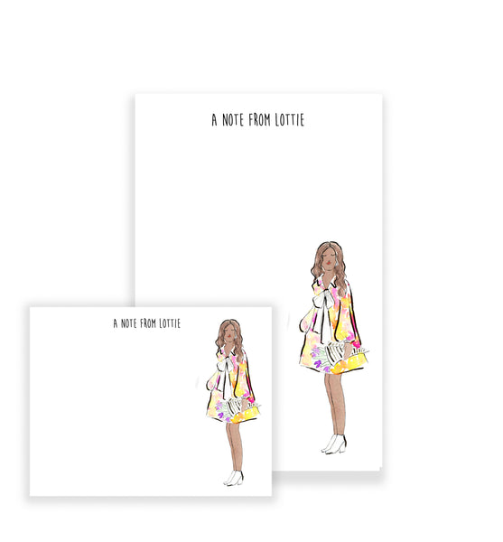 60's Fashion Girl Personalized Stationery Desk Set