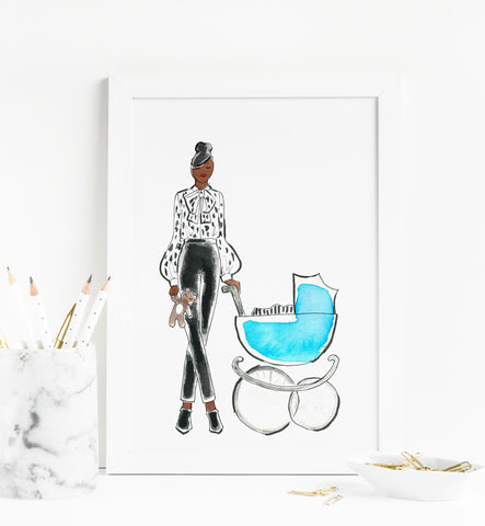 Baby + Mama Nursery Art Print