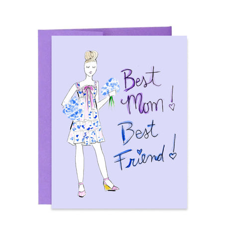 Best Mom Best Friend Mother's Day Greeting Card