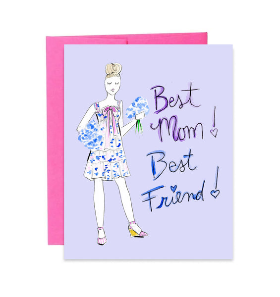 Best Mom Best Friend Mother's Day Greeting Card