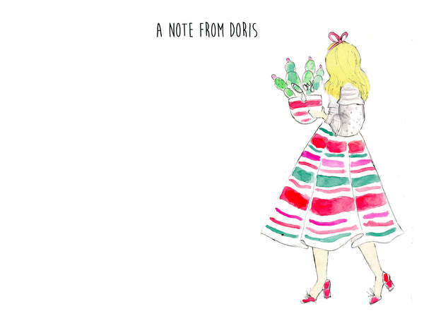 Christmas Cactus Girl Personalized Stationery