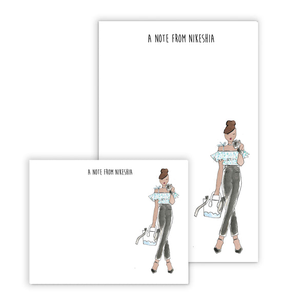 Camera Girl Personalized Stationery Desk Set
