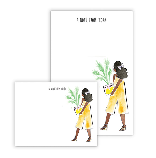 Carrying Plant Personalized Stationery Desk Set