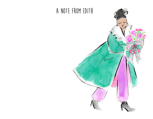 Christmas Bouquet Girl Personalized Stationery