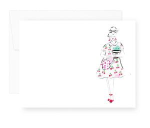 Cherry Garden Girl Note Card Set {Ready to Ship}