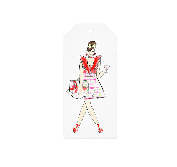 Christmas Cosmo Girl Gift Tag