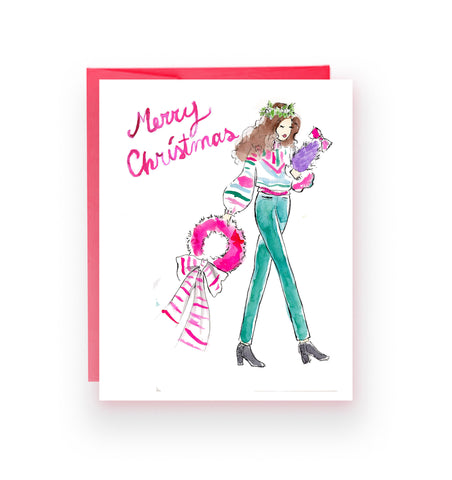 Decorating Merry Christmas Card (Ready to Ship)