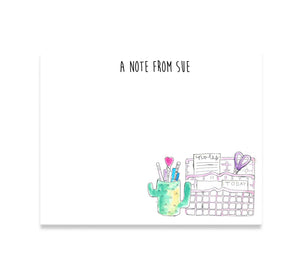 Notes Dest Personalized Stationery