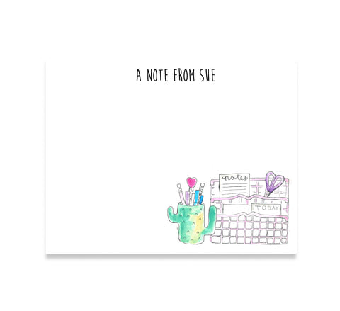 Notes Dest Personalized Stationery