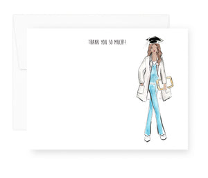 Doctor Graduation Thank You Note Card Set