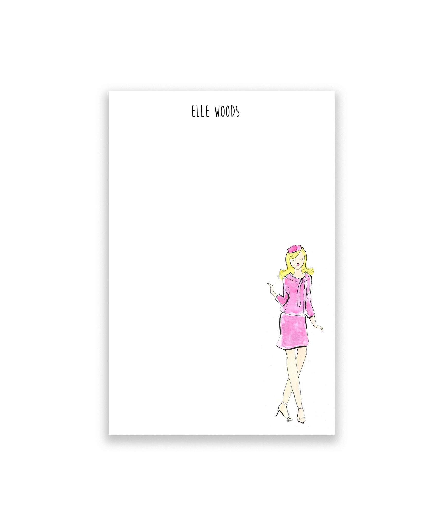 Elle Woods Inspired Personalized Notepad
