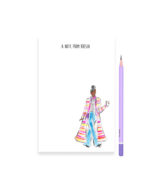 Fall Rainbow Girl Personalized Stationery Desk Set