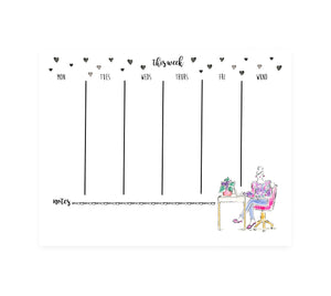 Weekly Planner | Fancy Desk ( Ready to Ship)