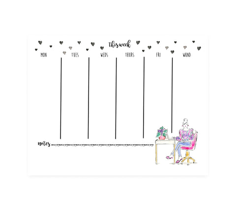 Weekly Planner | Fancy Desk ( Ready to Ship)