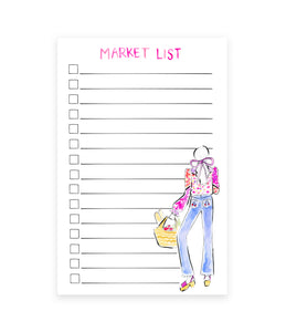 Farmers Market Girl Market List Notepad (Ready to Ship)
