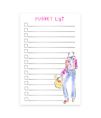 Farmers Market Girl Market List Notepad (Ready to Ship)