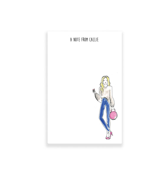 Sweatshirt + Jeans Fashion Girl Personalized Notepad