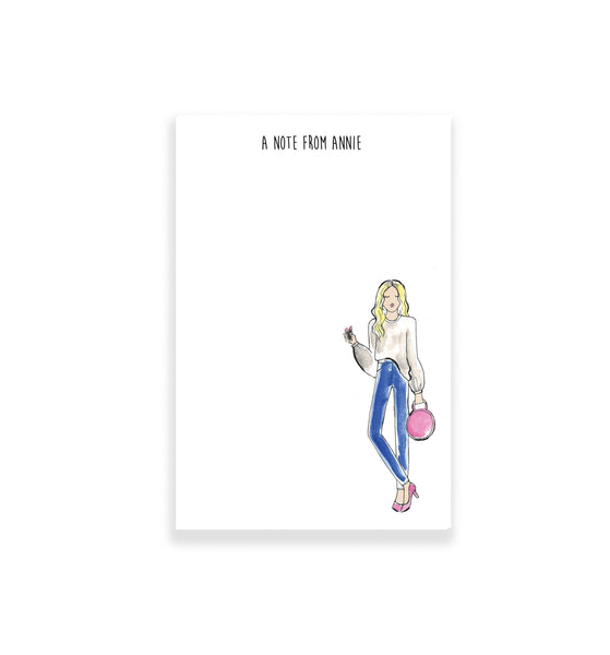 Sweatshirt + Jeans Fashion Girl Personalized Notepad