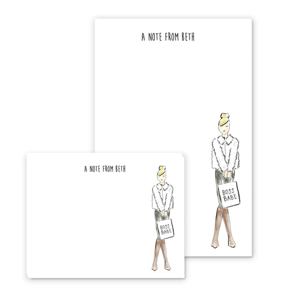 Fur Coat Girl Personalized Stationery Desk Set (Copy)