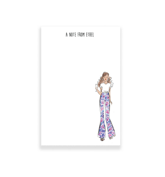 Hippie Fashion Girl Personalized Notepad