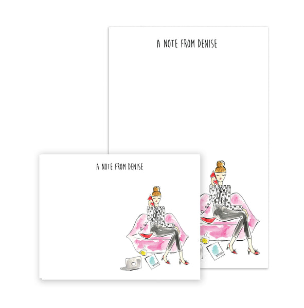 Lip Phone and Couch Personalized Stationery Desk Set