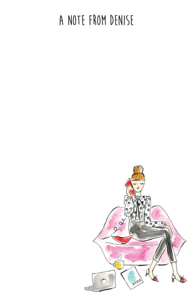 Lip Phone and Couch Girl Notepad