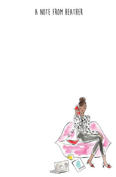 Lip Phone and Couch Personalized Stationery Desk Set