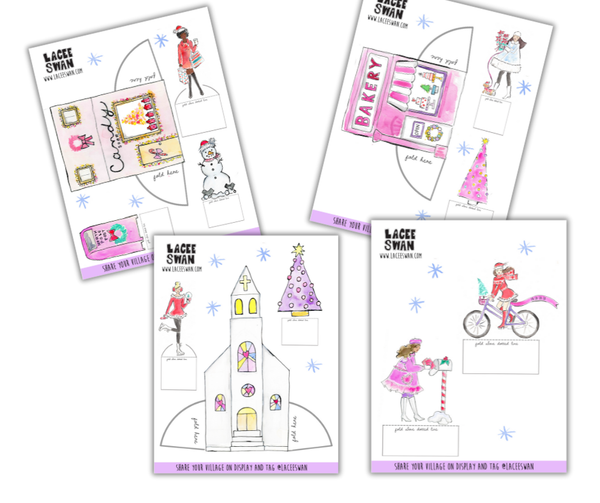 Christmas Printable Paper Village | Digital Download