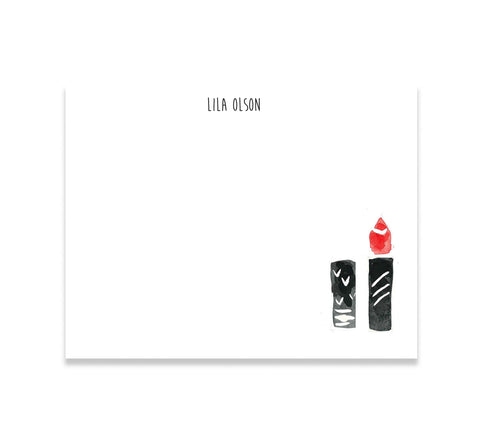 Lipstick Personalized Stationery