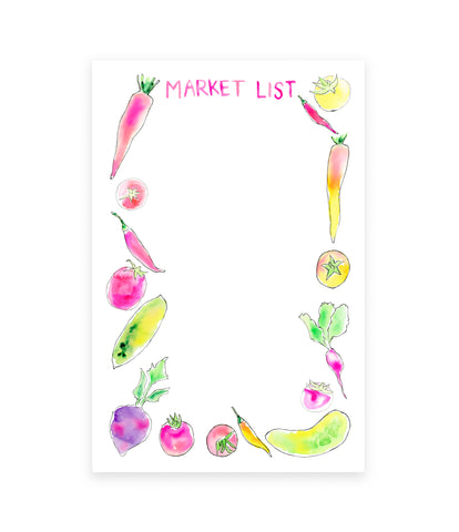 Vegetable Market List Notepad (Ready to Ship)
