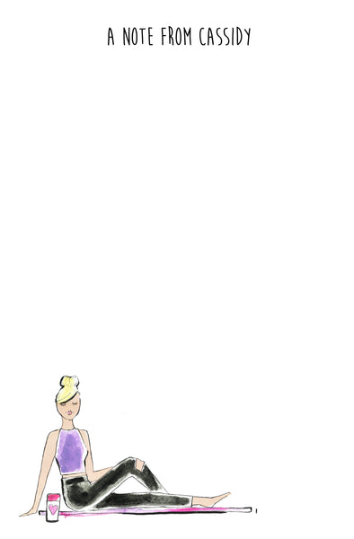 Mat Workout Girl Personalized Notepad