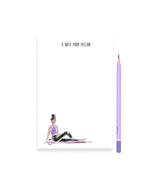Mat Workout Girl Personalized Notepad