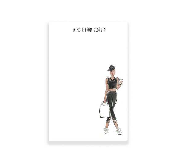 Modern Workout Girl Personalized Notepad