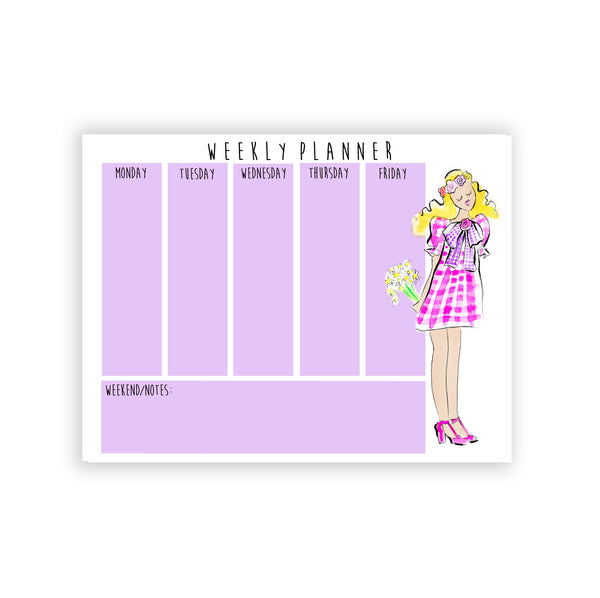 Gingham + Flowers Girl Weekly Planner