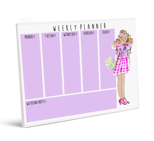 Gingham + Flowers Girl Weekly Planner