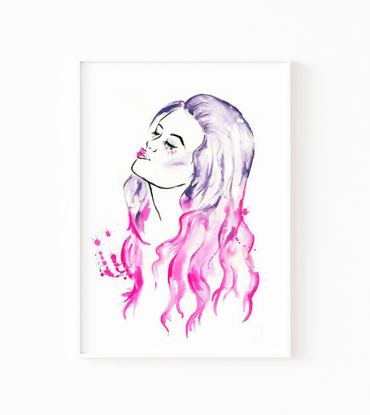 Pink and Purple Day Dreams Art Print