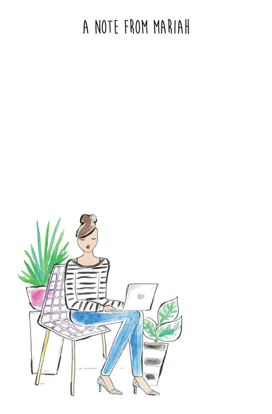 Plant Girl Personalized Stationery Desk Set