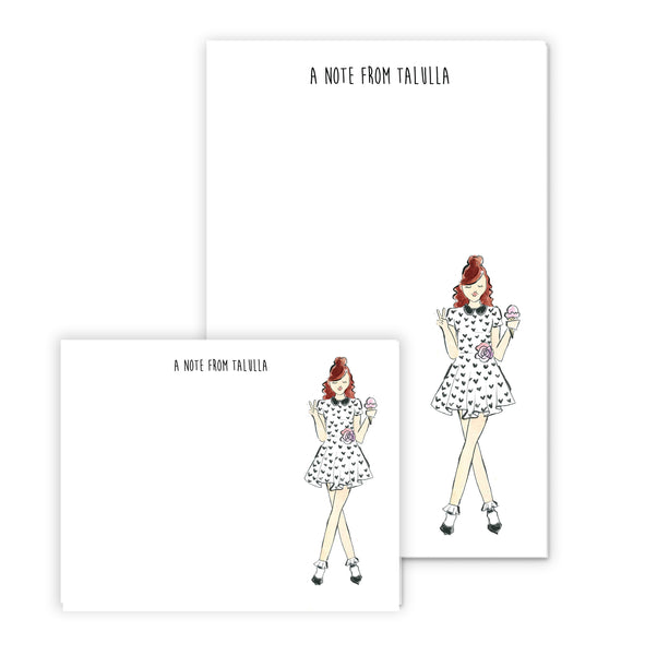 Retro Carnival Girl Personalized Stationery Desk Set