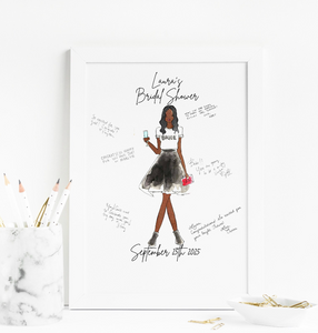 Classic Bridal Shower Welcome Sign | Bridal Shower Guest Book Alternative