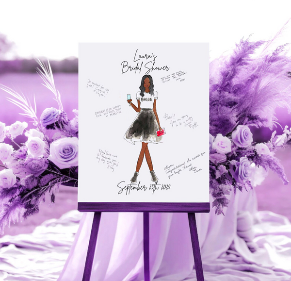 Classic Bridal Shower Welcome Sign | Bridal Shower Guest Book Alternative