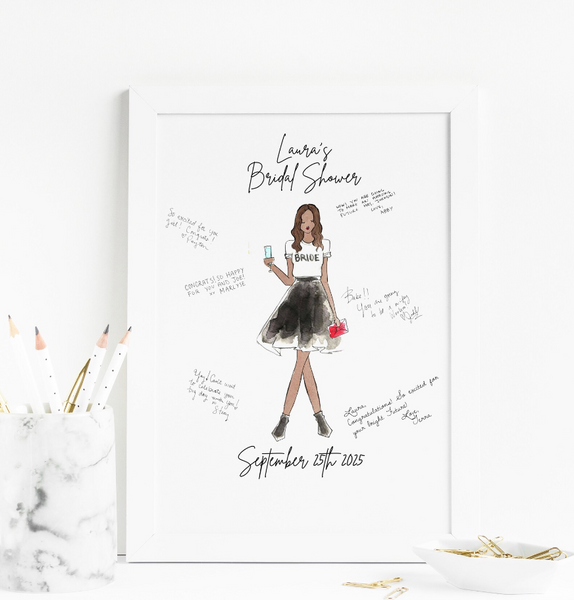 Classic Bridal Shower Welcome Sign | Bridal Shower Guest Book Alternative