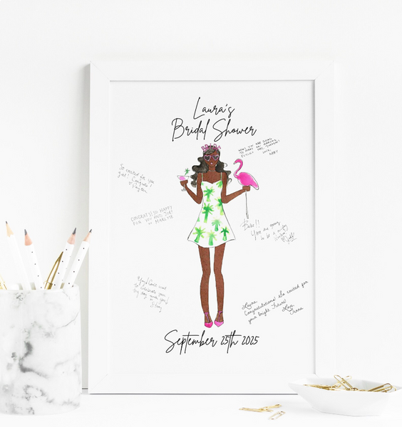 Tropical Bridal Shower Welcome Sign | Bridal Shower Guest Book Alternative