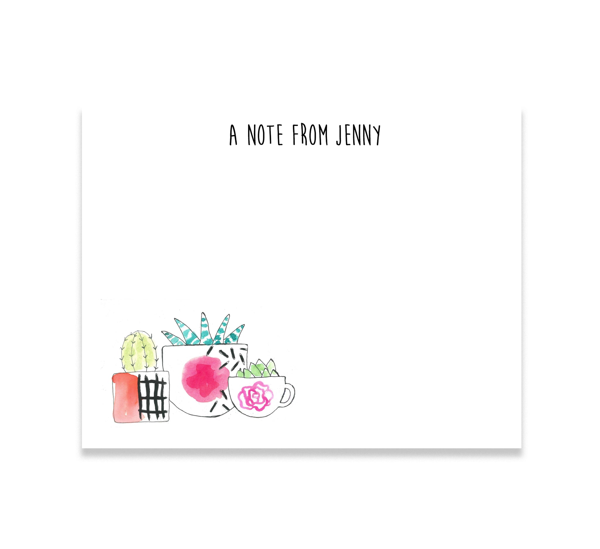 Succulent Plants Personalized Stationery