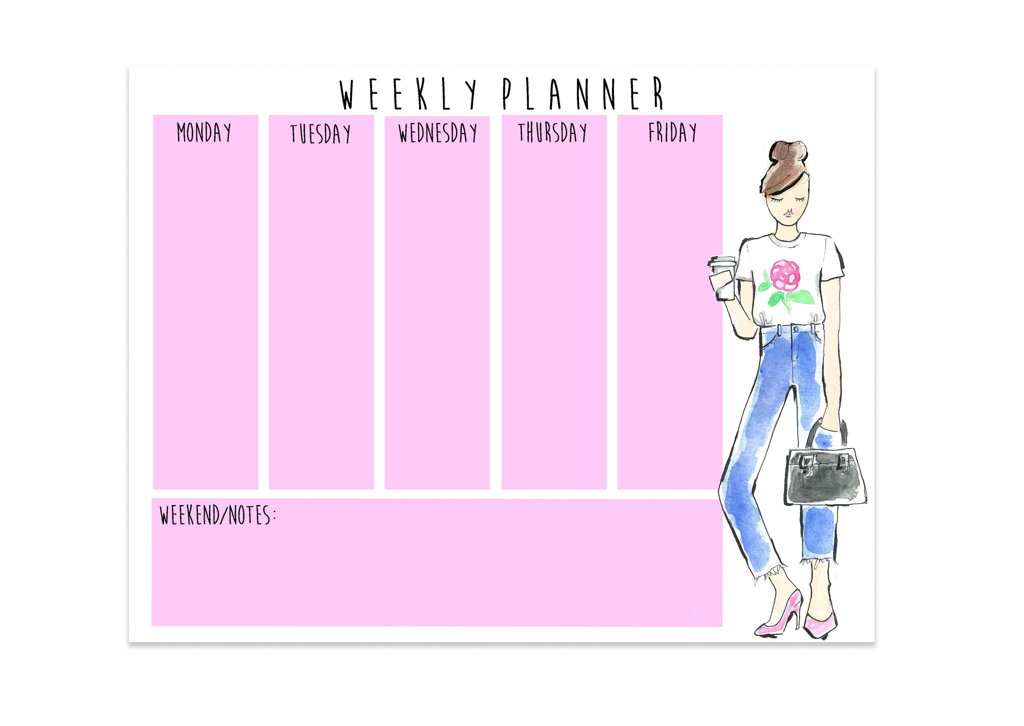 Weekly Planner | Stylish Girl ( Ready to Ship)