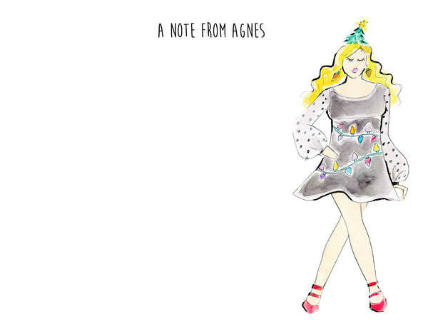 Christmas Tree Girl Personalized Stationery