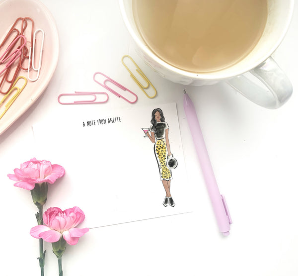 Cosmo + Leopard Girl Personalized Stationery