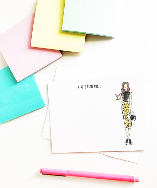 Cosmo + Leopard Girl Personalized Stationery