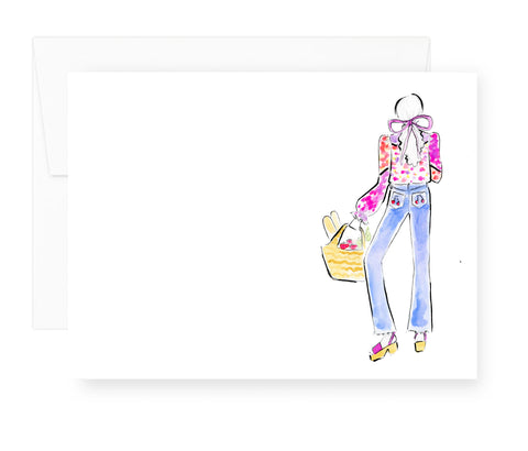Bow Market Girl Note Card Set {Ready to Ship}