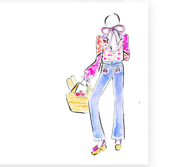 Bow Market Girl Note Card Set {Ready to Ship}