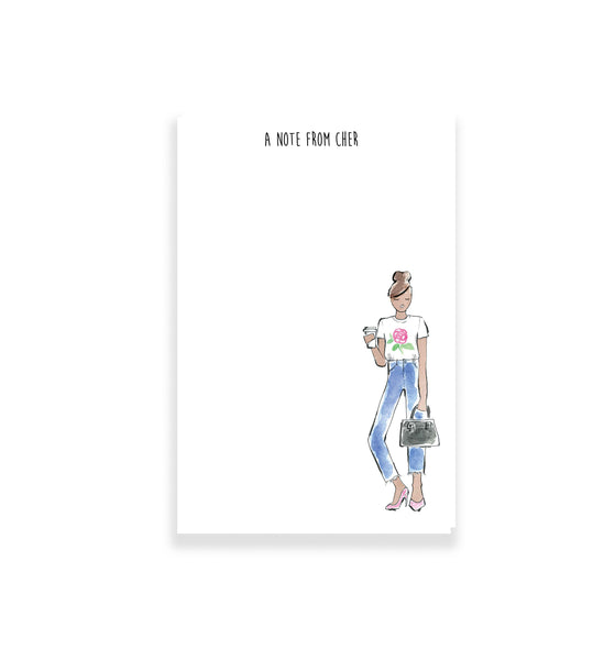Flower Tee Fashion Girl Personalized Notepad